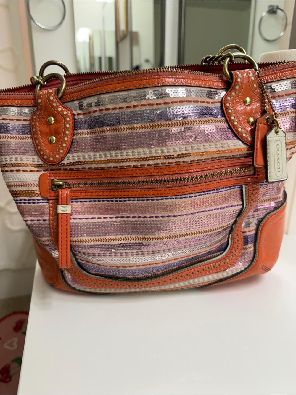 Coach 22 Poppy Sequin Purse
